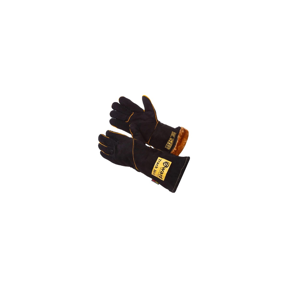 Краги из спилка черного цвета с широким раструбом (арт. XY071) Gward Track Black Zima