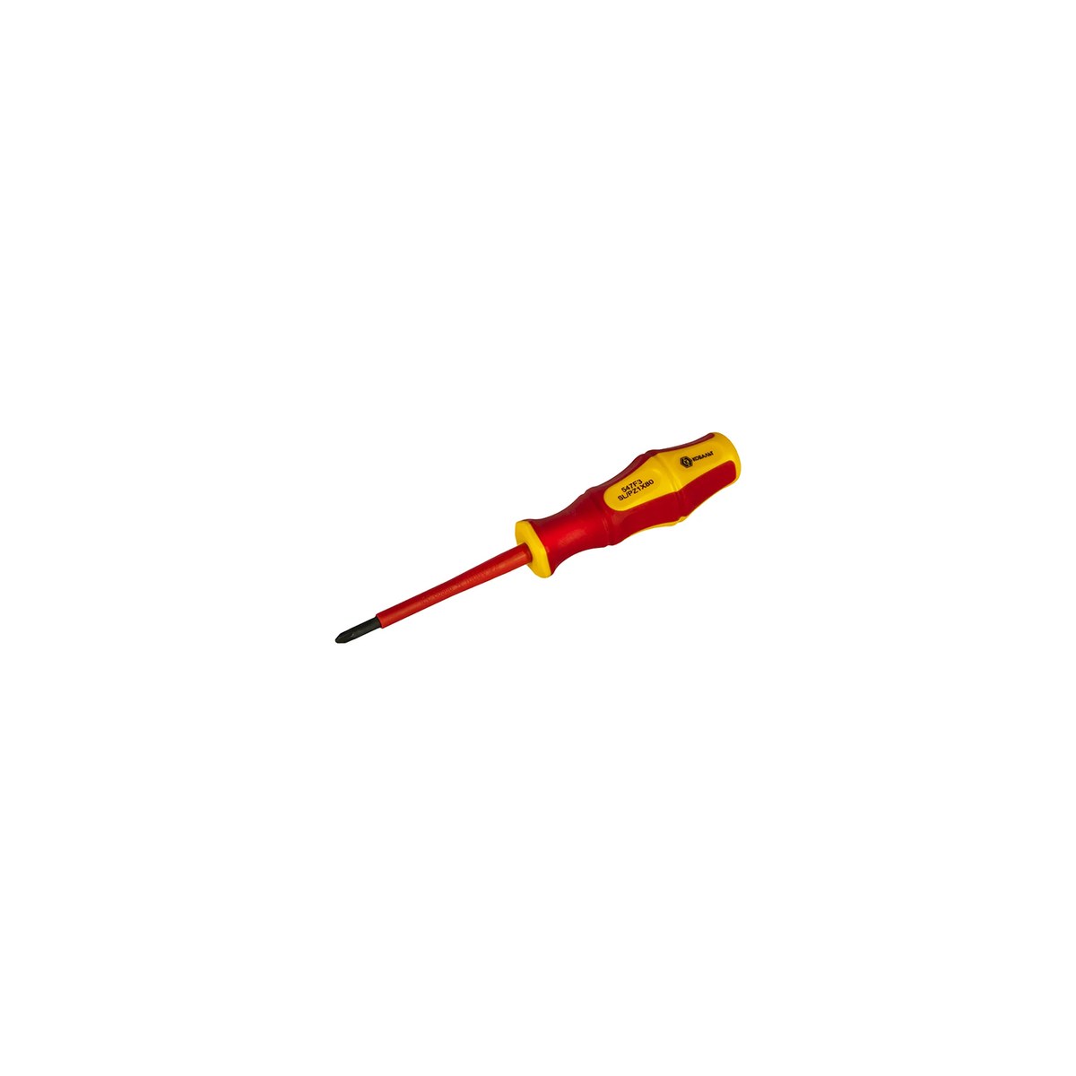 Отвёртка диэлектрическая КОБАЛЬТ Ultra Grip PH-1 х 80 мм CR-V, двухком. рукоятка (1 шт.) подвес