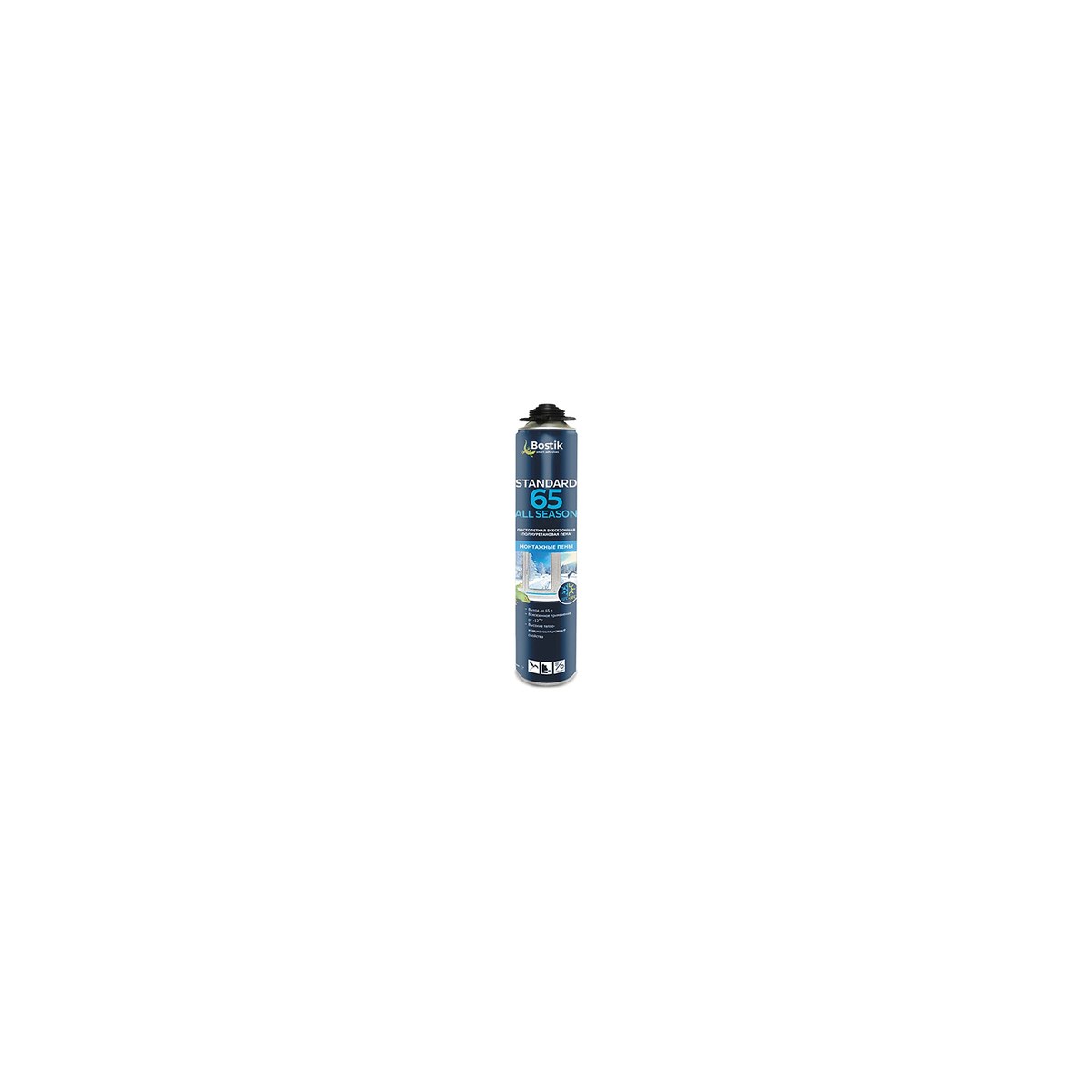 Пена Bostik пистолетная Standart All Seasons 65, 750 мл.