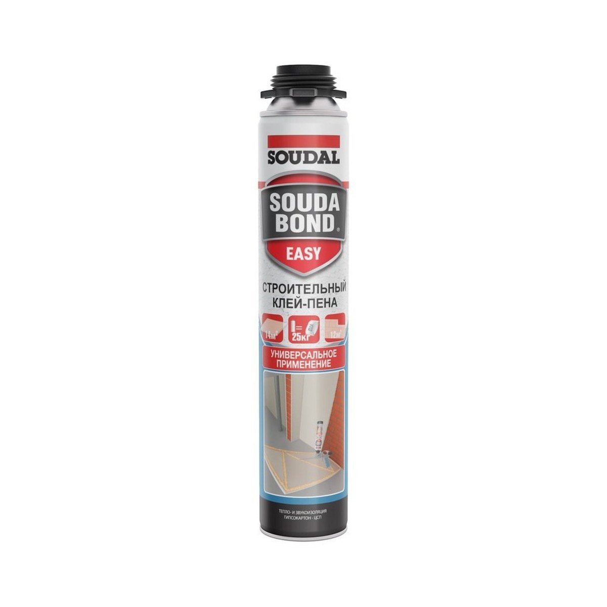 Клей-пена полиуретановый пистолетный Soudal Soudabond Блоки 750мл